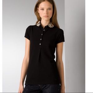 Burberry Brit Ruched Collar Polo Shirt